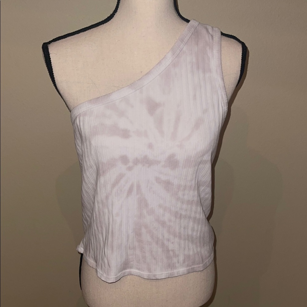 One-Shoulder Tie-Dye Top